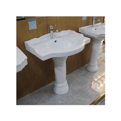 China factory supply directly  new design washroom basin with pedestal