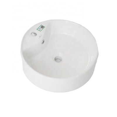 Public Toilet Washing Hand Basin Sanitary Ware White Ceramic Round Wash Basin for Sale